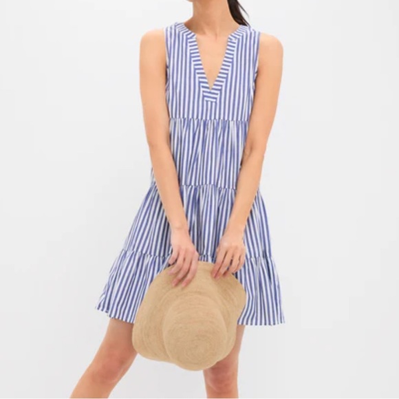 Pomander Place Dresses & Skirts - Pomander place Blue and White Stripe Sleeveless Cotton Poplin Kenzo Dress